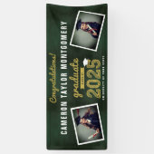 Chalkboard Sketch 2025 Twee foto afstudeerfeest Spandoek (Verticaal)