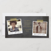 Chalkboard Sketch Typography Gradup Cap Photo Bedankkaart (Achterkant)