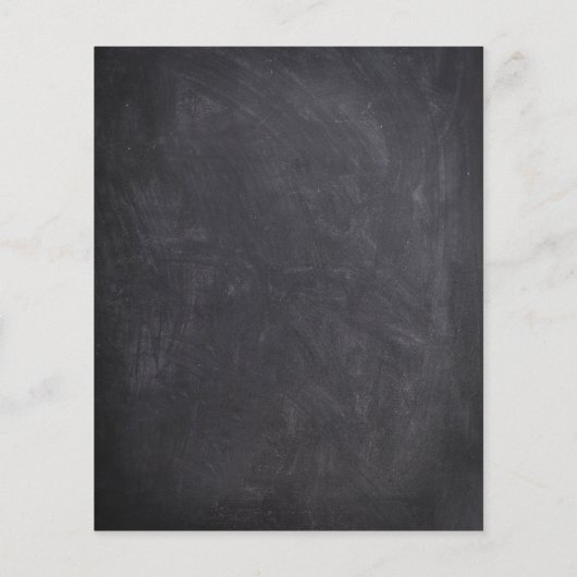 Chalkboard Skull Gold Halloween Save the Date (Achterkant)