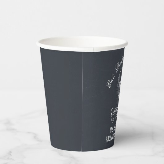 Chalkboard Skull Persoonlijke halloween Partij Papieren Bekers (Rechts)
