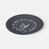 Chalkboard Skull Persoonlijke halloween Partij Papieren Bordje (Gekanteld)