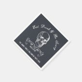 Chalkboard Skull Persoonlijke halloween Partij Servet (Hoek)