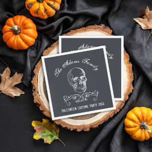Chalkboard Skull Persoonlijke halloween Partij Servet
