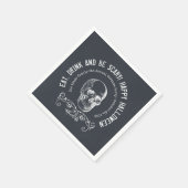 Chalkboard Skull Persoonlijke halloween Partij Servet (Hoek)