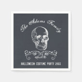 Chalkboard Skull Persoonlijke halloween Partij Servet (Voorkant)