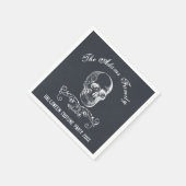 Chalkboard Skull Persoonlijke halloween Partij Servet (Hoek)