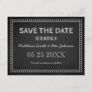 Chalkboard Sla de datum bruiloft Briefkaarten