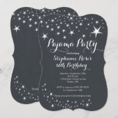 Chalkboard Slumber Party Verjaardagsfeestje Uitnod Kaart (Voorkant / Achterkant)