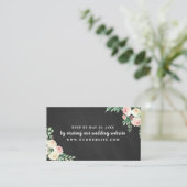 Chalkboard-snaarlampjes bruiloft RSVP-webkaart Informatiekaartje (Staand voorkant)