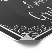 Chalkboard Snoep Bar Love is snoepje bruiloft Poster (Hoek)