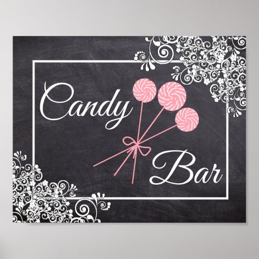 Chalkboard Snoep Bar Poster (Voorkant)