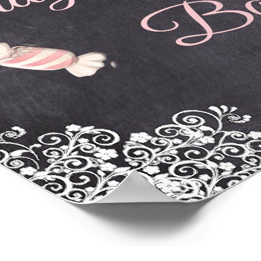 Chalkboard Snoep Bar Poster (Hoek)