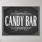 Chalkboard Snoep Bar Print voor bruiloft of feestd (Voorkant)