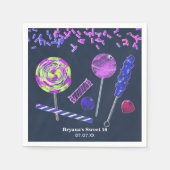 Chalkboard Snoep Land snoepjes krijt Doodles Party Servet (Voorkant)