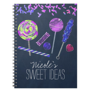 Chalkboard Snoep Land Sweets Chalk Doodles Party Notitieboek