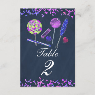 Chalkboard Snoep Land Sweets Chalk Table Number Kaart