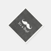 Chalkboard snor Het is een Boy Baby shower Servetten (Hoek)