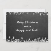 Chalkboard Snowflake Family Foto met Kerstmis Feestdagenkaart (Achterkant)