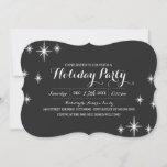 Chalkboard Snowflake Glow Holiday Party Invite Kaart<br><div class="desc">modernere kerstfeestuitnodigingen in de Little Bayleigh Store!</div>