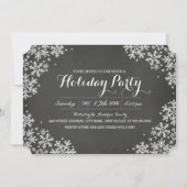 Chalkboard Snowflake Holiday Party Uitnodiging (Voorkant)