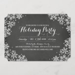 Chalkboard Snowflake Holiday Party Uitnodiging<br><div class="desc">modernere kerstfeestuitnodigingen in de Little Bayleigh Store!</div>