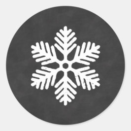 Chalkboard Snowflake Kerst sticker