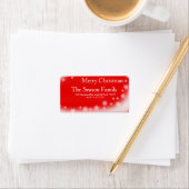 Chalkboard Snowflake-kerstadreslabel Etiket (Insitu)