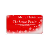 Chalkboard Snowflake-kerstadreslabel Etiket (Voorkant)