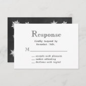 Chalkboard Snowflake RSVP (Voorkant / Achterkant)