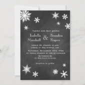Chalkboard Snowflake Weddenschap Kaart (Voorkant)