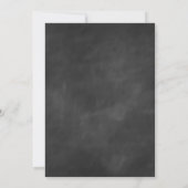 Chalkboard Snowflake Weddenschap Kaart (Achterkant)
