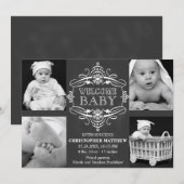 Chalkboard Snowflake Winter Multiple Photo Card Feestdagenkaart (Voorkant / Achterkant)