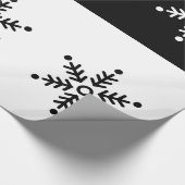 Chalkboard - Snowflake - Zwart/wit Cadeaupapier (Hoek)