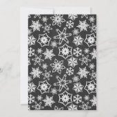 Chalkboard Snowflakes Holiday Party Kaart (Achterkant)