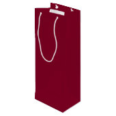 Chalkboard Snowman Deep Cherry Red Wijn Cadeautas (Achterkant Gekanteld)