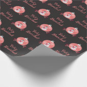 Chalkboard Snowman Feliz Navidad Cadeaupapier (Hoek)