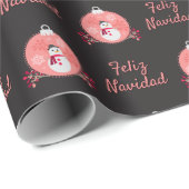 Chalkboard Snowman Feliz Navidad Cadeaupapier (Rol Hoek)