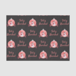 Chalkboard Snowman Feliz Navidad Tissuepapier