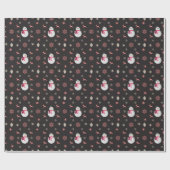 Chalkboard Snowman Navidad Cadeaupapier (Vlak)