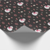 Chalkboard Snowman Navidad Cadeaupapier (Hoek)