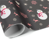 Chalkboard Snowman Navidad Cadeaupapier (Rol Hoek)