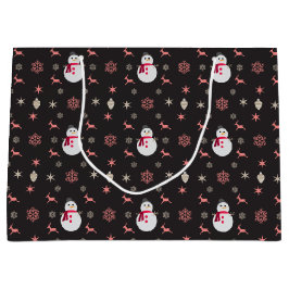 Chalkboard Snowman Navidad Groot Cadeauzakje