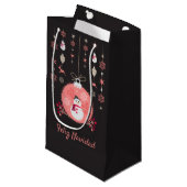 Chalkboard Snowman Navidad Klein Cadeauzakje (Voorkant Gekanteld)