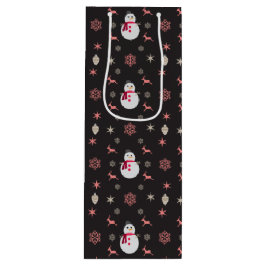 Chalkboard Snowman Navidad Wijn Cadeautas