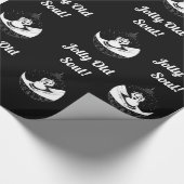 Chalkboard - Snowman - Zwart/wit Cadeaupapier (Hoek)