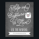 Chalkboard Social Media Hashtag | Weddenschap-deco Poster<br><div class="desc">De hashtag Chalkboard drukt geweldig af voor vele gelegenheden zoals bruiloften,  verlovingspartijen,  vrijgezellenfeesten,  baby showers. Gebruik uw eigen unieke hashtag in dit gepersonaliseerde poster. U kunt de grootte veranderen en het is geweldig aan lijst.</div>