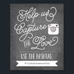 Chalkboard Social Media Hashtag | Weddenschap-deco Poster<br><div class="desc">De hashtag Chalkboard drukt geweldig af voor vele gelegenheden zoals bruiloften,  verlovingspartijen,  vrijgezellenfeesten,  baby showers. Gebruik uw eigen unieke hashtag in dit gepersonaliseerde poster. U kunt de grootte veranderen en het is geweldig aan lijst.</div>