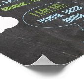 Chalkboard Spaceship personalized 1 year poster (Hoek)