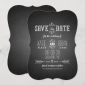 Chalkboard sparen de Aankondiging van de Datum (Voorkant / Achterkant)