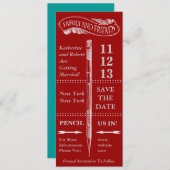 Chalkboard  sparen de Datum Save The Date (Voorkant / Achterkant)